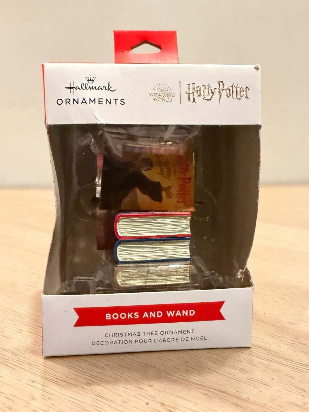 Harry Potter Books and Wand Christmas Tree Ornament